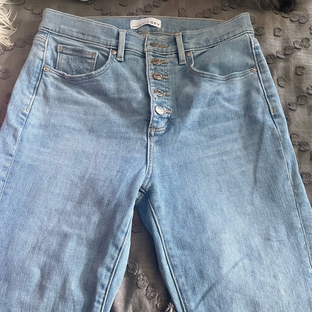 Loft flare crop jeans